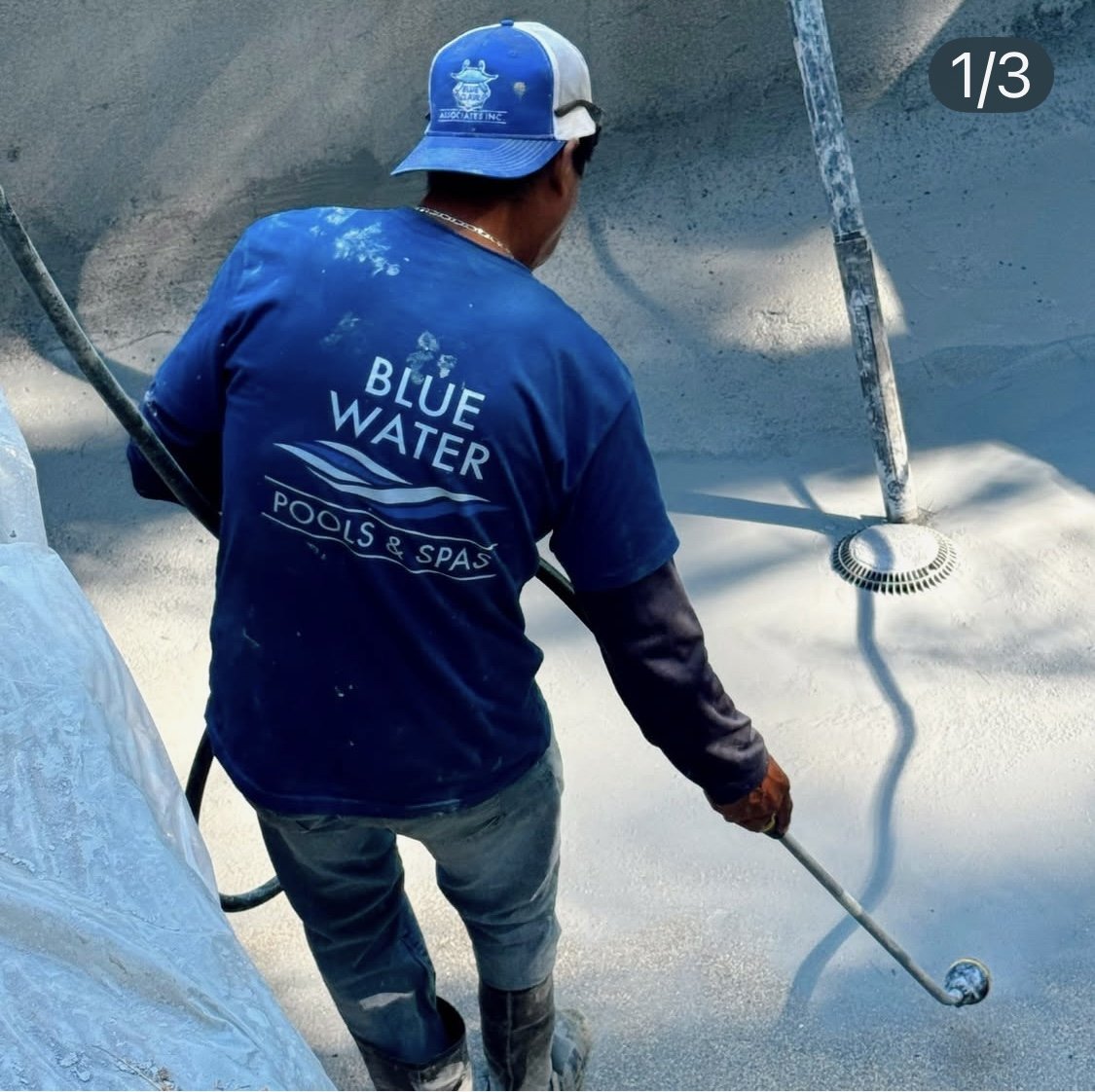 Custom gunite pool and spa project by Blue Water Pools & Spas