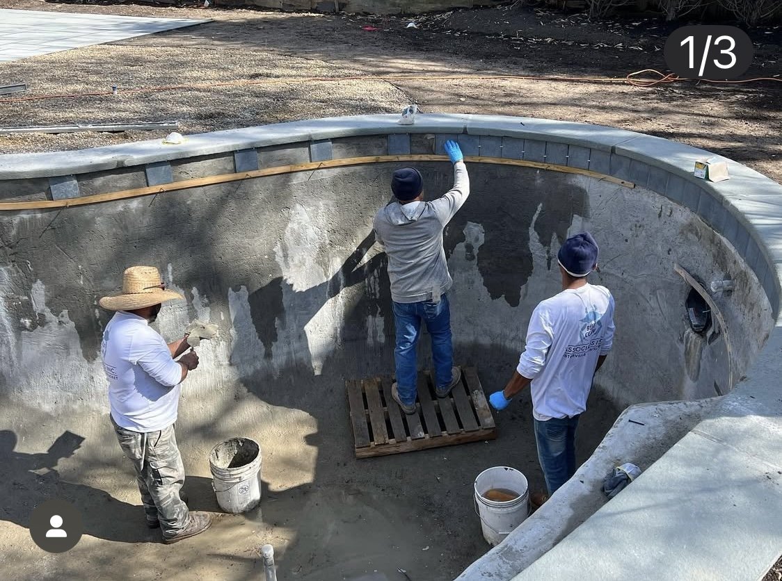 Custom gunite pool and spa project by Blue Water Pools & Spas