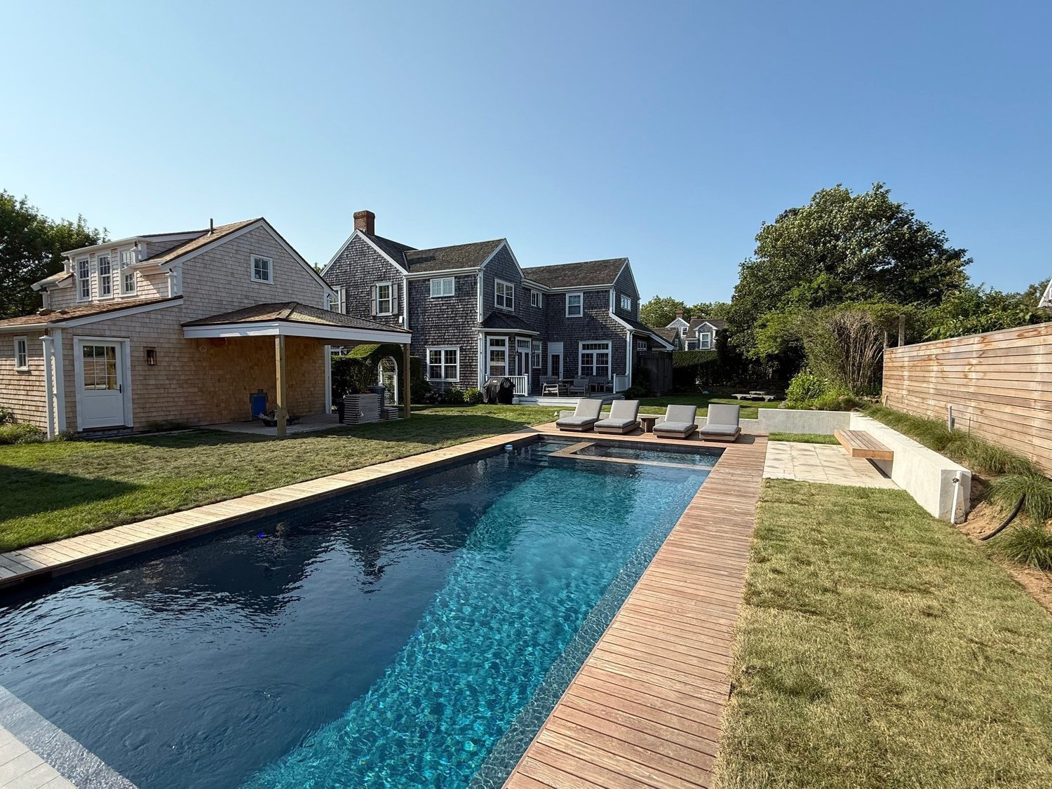 Custom gunite pool and spa project by Blue Water Pools & Spas