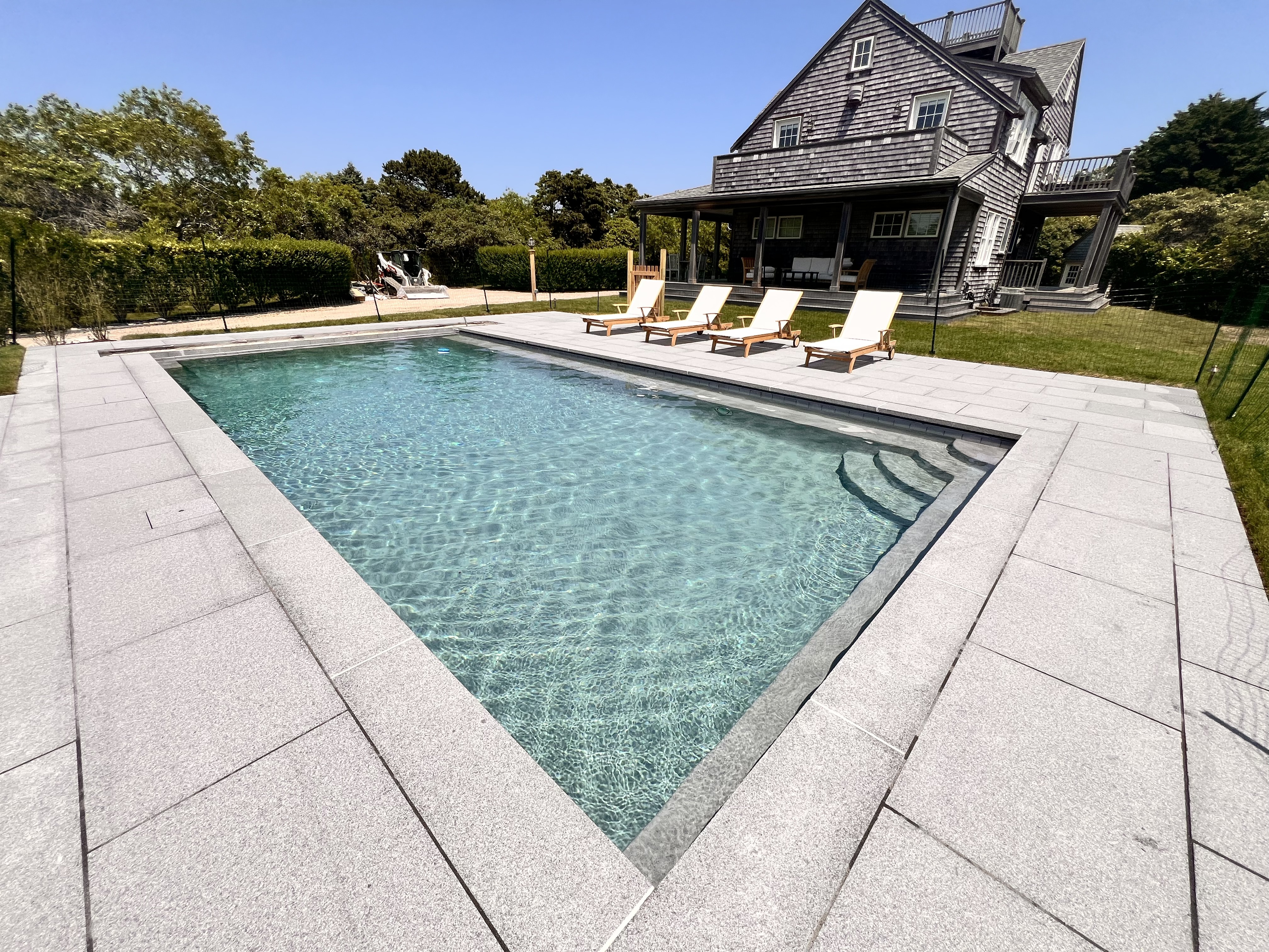 Completed custom gunite pool